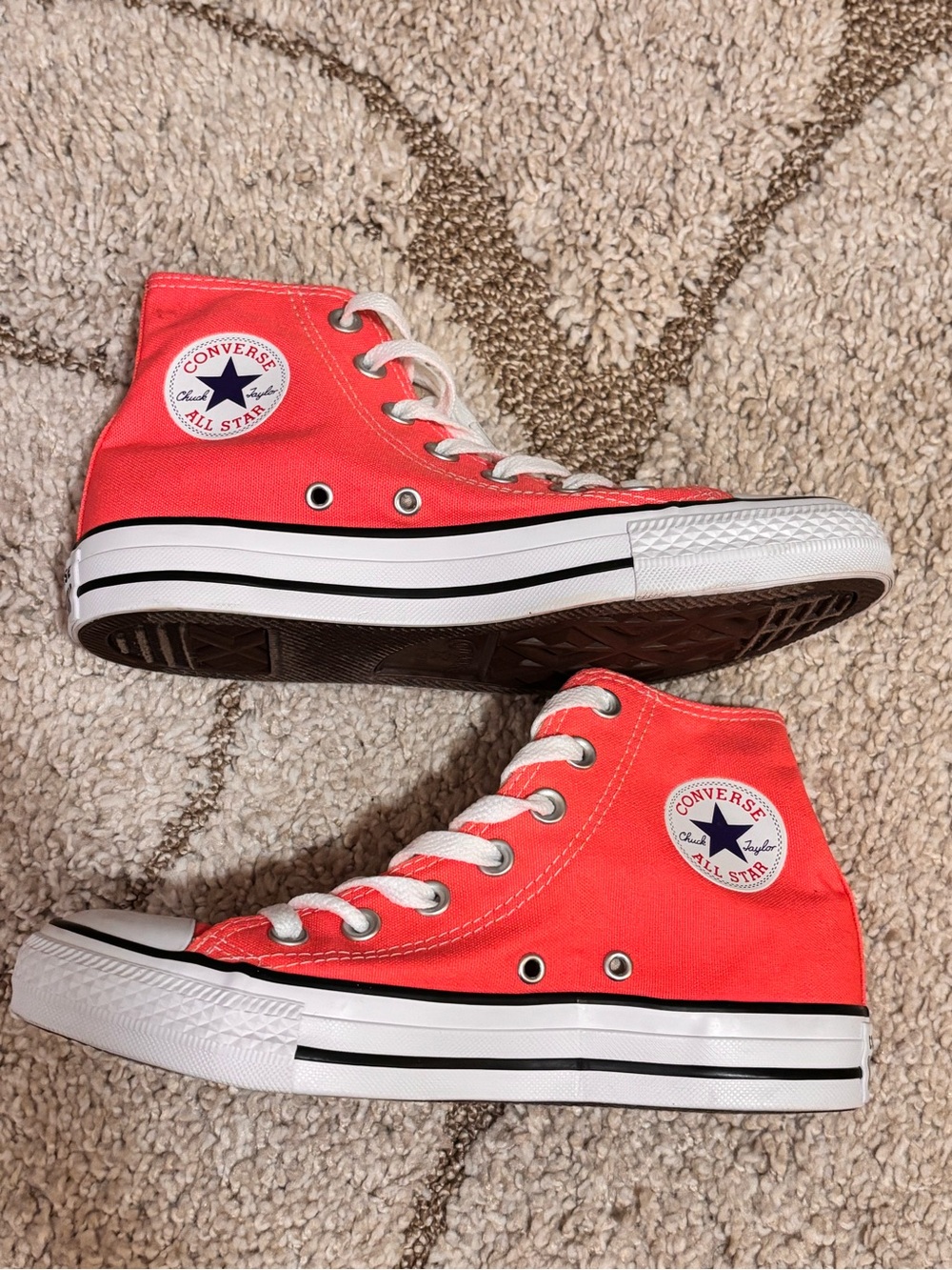 Converse High Top Sneakers - Coral
